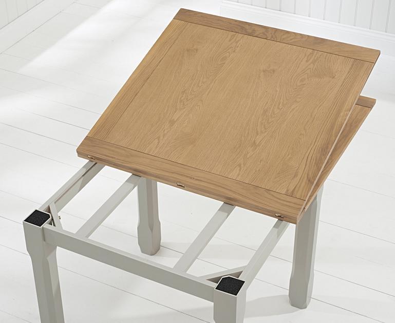 Somerset 90cm Oak and Grey Flip Top Extending Dining Table 